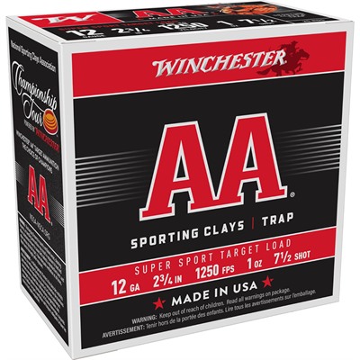 AA 12 GAUGE 2-3/4'' 1OZ #7.5 SHOT 1250 FPS 25/BOX