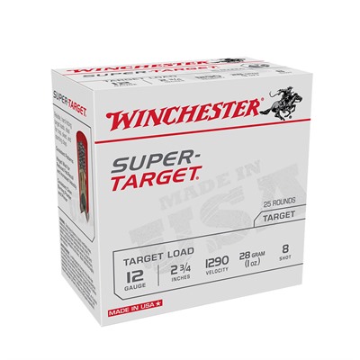 SUPER TARGET 12 GAUGE 2-3/4'' 1OZ 1290FPS #8 SHOT 25/BOX