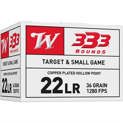 22 LONG RIFLE 36GR COPPER PLATED HOLLOW POINT 333/BOX
