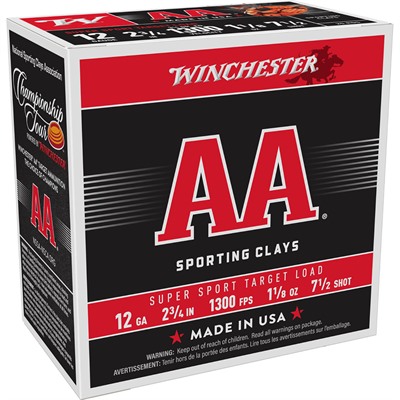 AA 12 GAUGE 2-3/4'' 1-1/8 OZ #7.5 SHOT 25/BOX