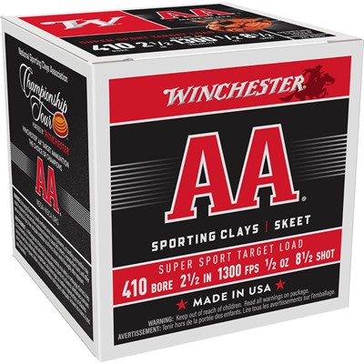 AA SPORTING CLAYS 410 BORE 2-1/2'' 1/2 OZ #8.5 SHOT 25/BOX
