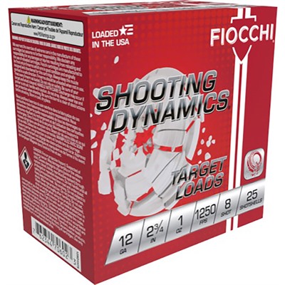 SHOOTING DYNAMICS 12 GAUGE 2-3/4'' 1 OZ #8 SHOT 25/BOX