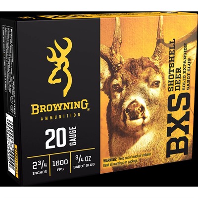 BXS SHOTSHELL DEER 20 GAUGE 2-3/4'' 3/4OZ SABOT SLUG 5/BOX