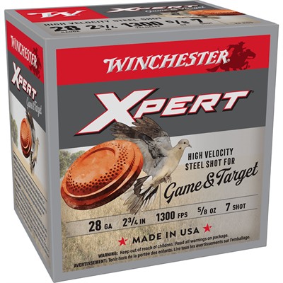 XPERT GAME & TARGET 28 GAUGE 2-3/4'' 5/8OZ #7 SHOT 25/BOX