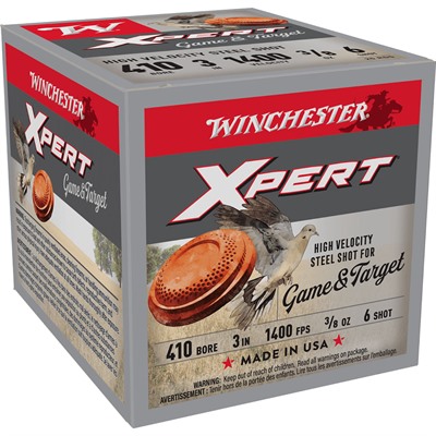 XPERT GAME & TARGET .410 BORE 3'' 3/8OZ #6 SHOT 25/BOX