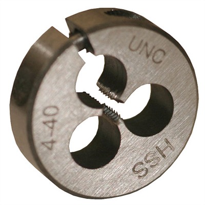 ROUND WIRE GAUGE CARBON DIE 13/16â DIAMETER 4-40 THREAD