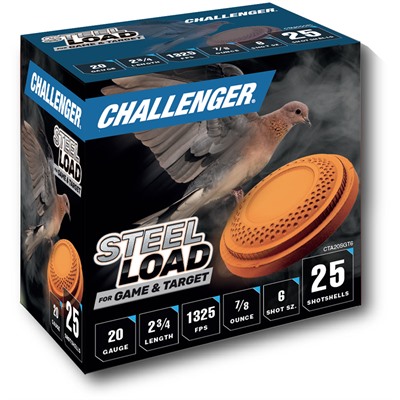 STEEL LOAD 20 GAUGE 2-3/4'' 7/8 OZ #6 SHOT 250/CASE