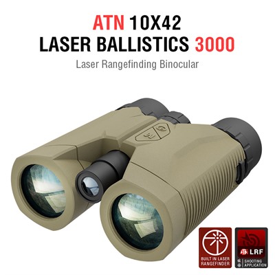 10X42MM LASER BALLISTIC RANGEFINDING BINO 3000M W/BLUETOOTH