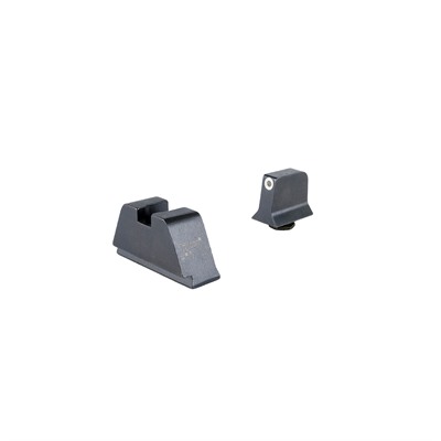 SUPPRESSOR/OPTIC HEIGHT SIGHT SET WHITE/BLACK STD GLOCKS