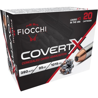 COVERTX 380 ACP 95GR JACKETED HOLLOW POINT 20/BOX