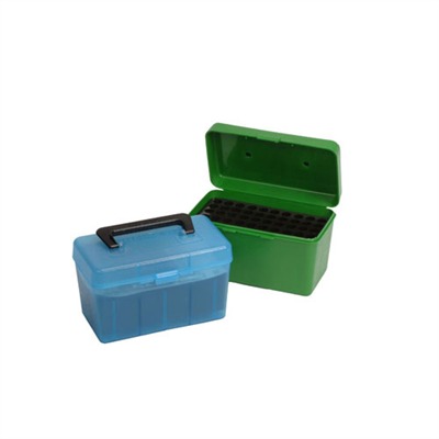 HANDLE CARRY RIFLE AMMO BOX 22 SAV-10.75X68 MAUSER 50RD BLUE