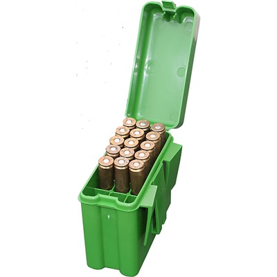 20 ROUND BELT STYLE RIFLE AMMO BOX 22-250/308 GREEN