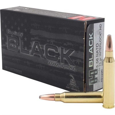 BLACK 5.56 NATO 75GR INTERLOCK HD SBR JACKETED SP 20/BOX