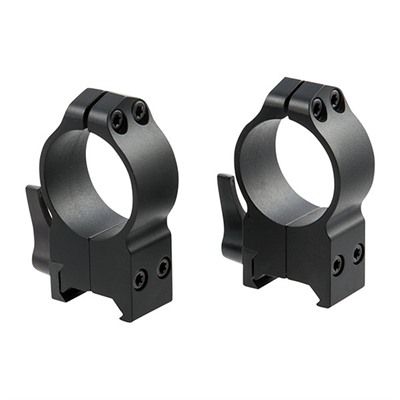 30MM EXTRA HIGH (0.65'') QD RINGS BLACK