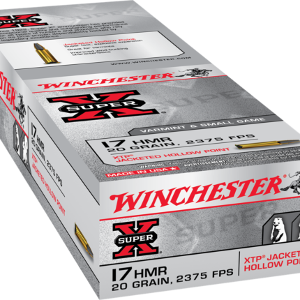 WINCHESTER SUPER X 17HMR 20G XTP JHP 50RD BX 1000RD CASE