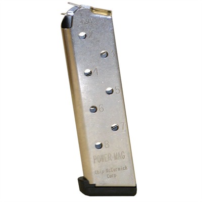 POWER MAG, .45 ACP, 8 ROUND, STAINLESS