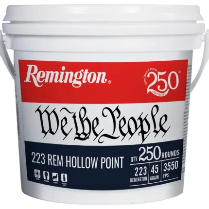 REMINGTON 223 REM 55GR FMJ 250 RND WE THE PEOPLE BUCKET 250TH 250RD/BX 4BX/CS