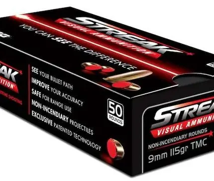 AMMO INC STREAK 9MM 115GR RED 50RD BX 1000RD CASE