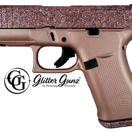 GLOCK 43X MOS 9MM 3.41 ROSE GOLD GLITTER GUNZ