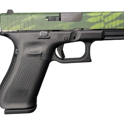 GLOCK 45 V ISLAND CAMO 9MM PISTOL 4" BLACK-BLK/GRN SLIDE FXD 3-17RD MAGS