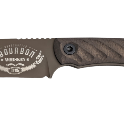 HALF FACE BLADES CAVNER JR BOURBON 3.5" BLADE, 7.5"OA, S45VN MICARTA GRIP