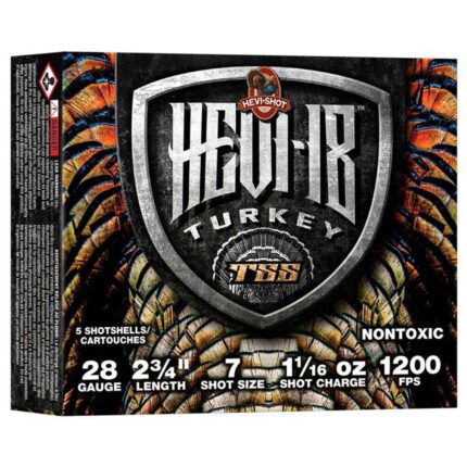 HEVI-SHOT HEVI-18 TSS TURKEY 28GA 2-3/4IN 1-1/16OZ #7 5RD/BX 10BX/CS