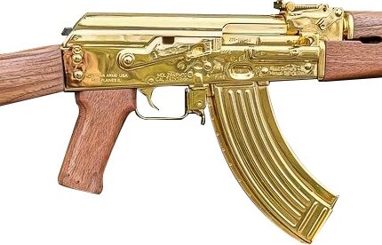 ZAS ZPAPM70 7.62X39 GOLD PLATED DARK WALNUT