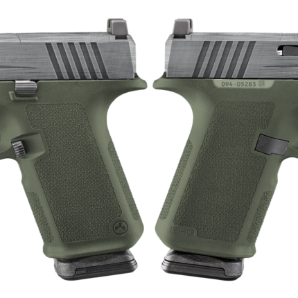 RUGER RXM 9MM PISTOL 4" CRUSHED SILVER BATTLE WORN/GREEN O.R. 2-15RD MAGS - ORION EXCLUSIVE