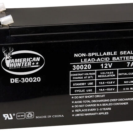 American Hunter DE30020 HR Rechargeable Battery Black 12 Volt 7 AMP