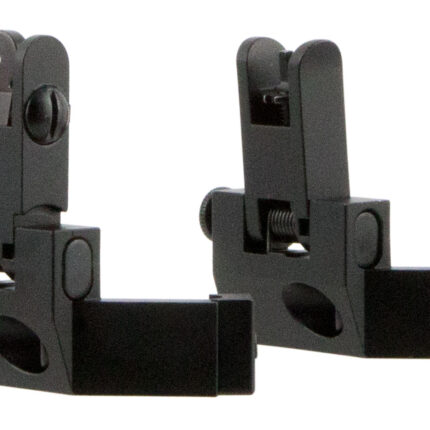 TacFire IS003 45 Degree Flip Up Iron Sight/Springloaded  Black Anodized Front and Rear for AR-Platform