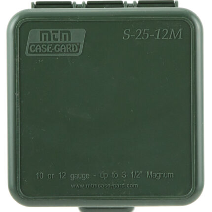 MTM Case-Gard S2512M11 Shotshell Box Flip-Top Multi Gauge Shotgun Forest Green Polypropylene 25rd