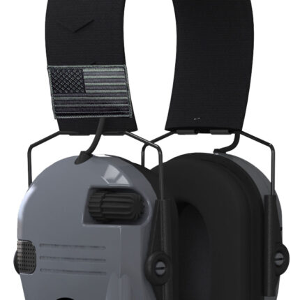 Walker's GWPRSEMPATGY Razor Patriot 23 dB Over the Head Sports South Exclusive Black/Gray Polymer