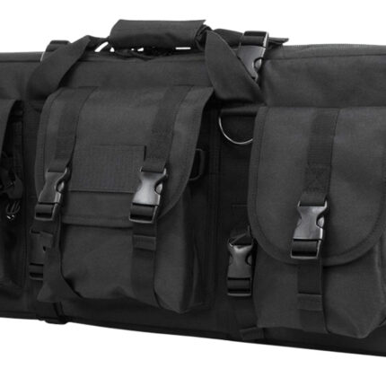 NcStar CVCPD2962B28 VISM Deluxe SubGun Case 28" Black PVC Fabric w/ Exterior Pockets Zippers & Padding for 2 AR or AK Pistols