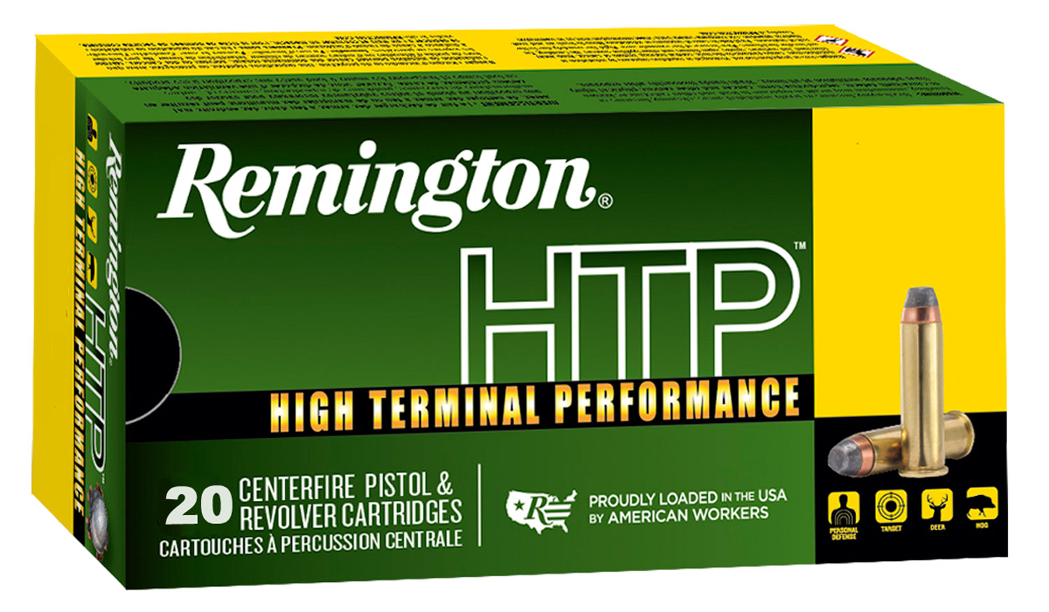 Remington Ammunition 22227 HTP 357Mag 125gr Semi Jacketed Hollow Point 20 Per Box/25 Case