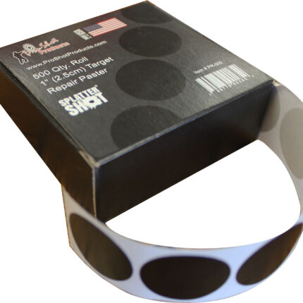 Pro-Shot PR500 SplatterShot Repair Pasters Black 1" Self-Adhesive 500 Per Roll