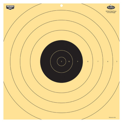 Birchwood Casey 35186 Dirty Bird  17.25" Bullseye Tagboard Hanging 100 yds Rifle Black/White 5 Pack