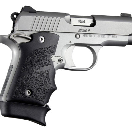 Hogue 39080 Rubber Grip  Cobblestone Black with Finger Grooves for Kimber Micro 9