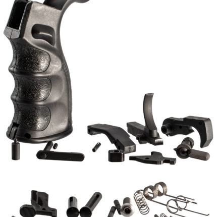 TacFire LPK02B308 AR-10 Lower Parts Kit  308 Win Black PGAR-B Pistol Grip Grip