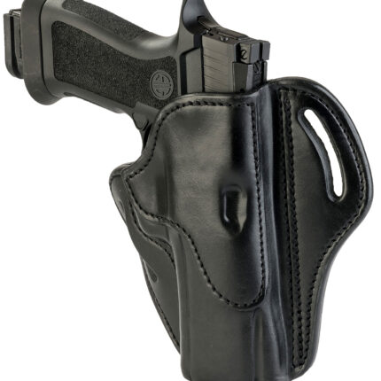1791 Gunleather BH24SBLR BH2.4  OWB 2.4 Stealth Black Leather Belt Slide Fits Walther PPQ/Sig P320/Springfield XD-M