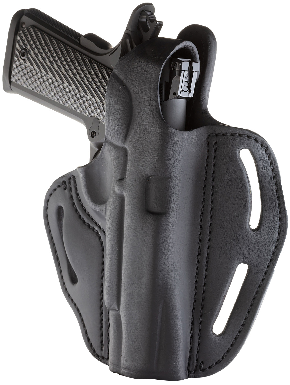 1791 Gunleather BHX1CLSBLR BHX OWB Size 01 Stealth Black Leather Belt Slide Fits 4"-5" 1911 Right Hand