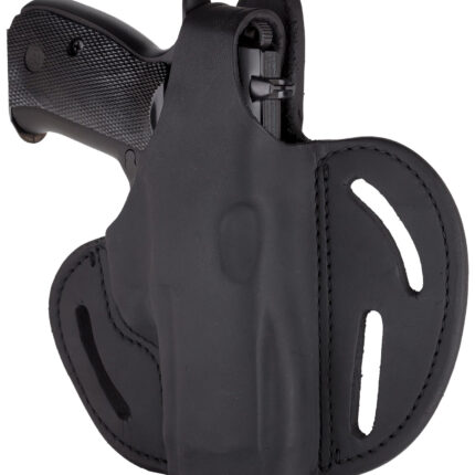 1791 Gunleather BHX3SBLR BHX OWB Size 03 Stealth Black Leather Belt Slide Compatible w/Glock/S&W M&P Shield Right Hand