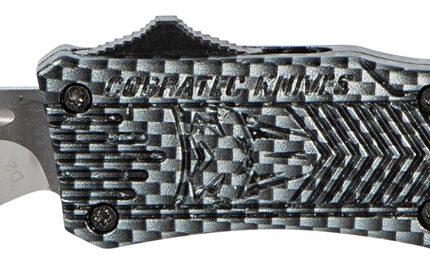 CobraTec Knives SCFCTK1STNS CTK-1  Small 2.75" OTF Tanto Plain D2 Steel Blade/Carbon Fiber Aluminum Handle Features Glass Breaker Includes Pocket Clip