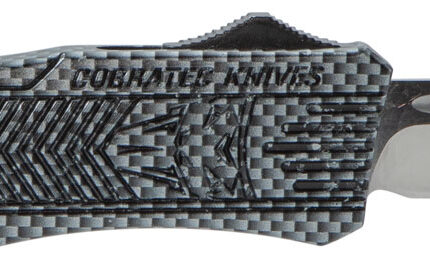 CobraTec Knives MCFCTK1MDNS CTK-1  Medium 3" OTF Drop Point Plain D2 Steel Blade/Carbon Fiber Aluminum Handle Features Glass Breaker Includes Pocket Clip