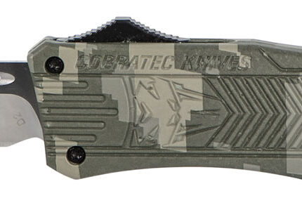 CobraTec Knives MADCCTK1MDNS CTK-1  Medium 3" OTF Drop Point Plain D2 Steel Blade/Army DigiCamo Aluminum Handle Features Glass Breaker Includes Pocket Clip