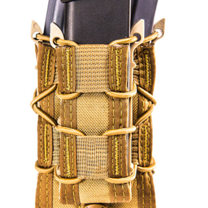 High Speed Gear 11DD00CB TACO Double Decker Mag Pouch Double Coyote Brown Nylon MOLLE Compatible w/ Rifle Compatible w/ Pistol