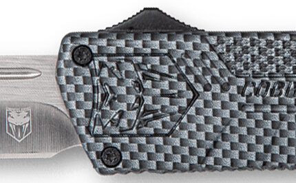 CobraTec Knives CFCTLWDNS Lightweight  3.25" OTF Drop Point Plain D2 Steel Blade/Carbon Fiber Aluminum Handle Includes Pocket Clip