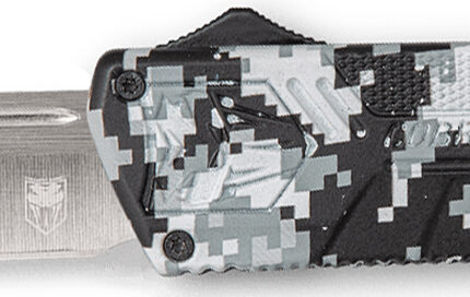 CobraTec Knives WDCCTLETNS Lightweight  3.25" OTF Tanto Plain D2 Steel Blade/Winter Digi Camo Aluminum Handle Includes Pocket Clip