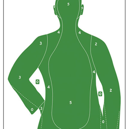 Action Target B21EGREEN100 Qualification  Silhouette Paper Hanging 23" x 35" Green 100 Per Box