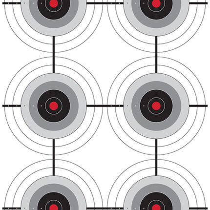 Birchwood Casey 37038 EZE-Scorer  6-Bullseye Paper Target 23" x 35" 100 Per Pack