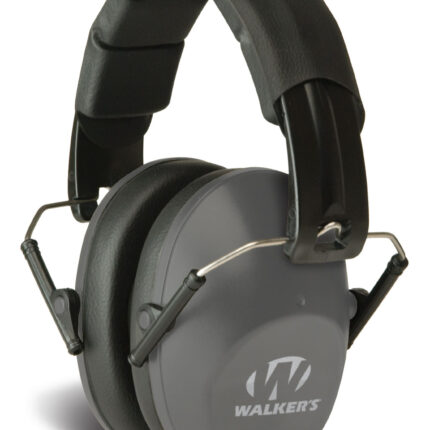 Walker's GWPFPM1GY Pro Low Profile Passive Muff 22 dB Over the Head Gray/Black Polymer
